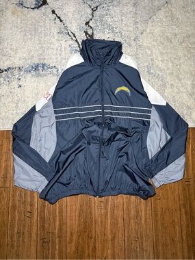 NFL San Diego Chargers Full Zip Windbreaker Jacket Size XL/EX